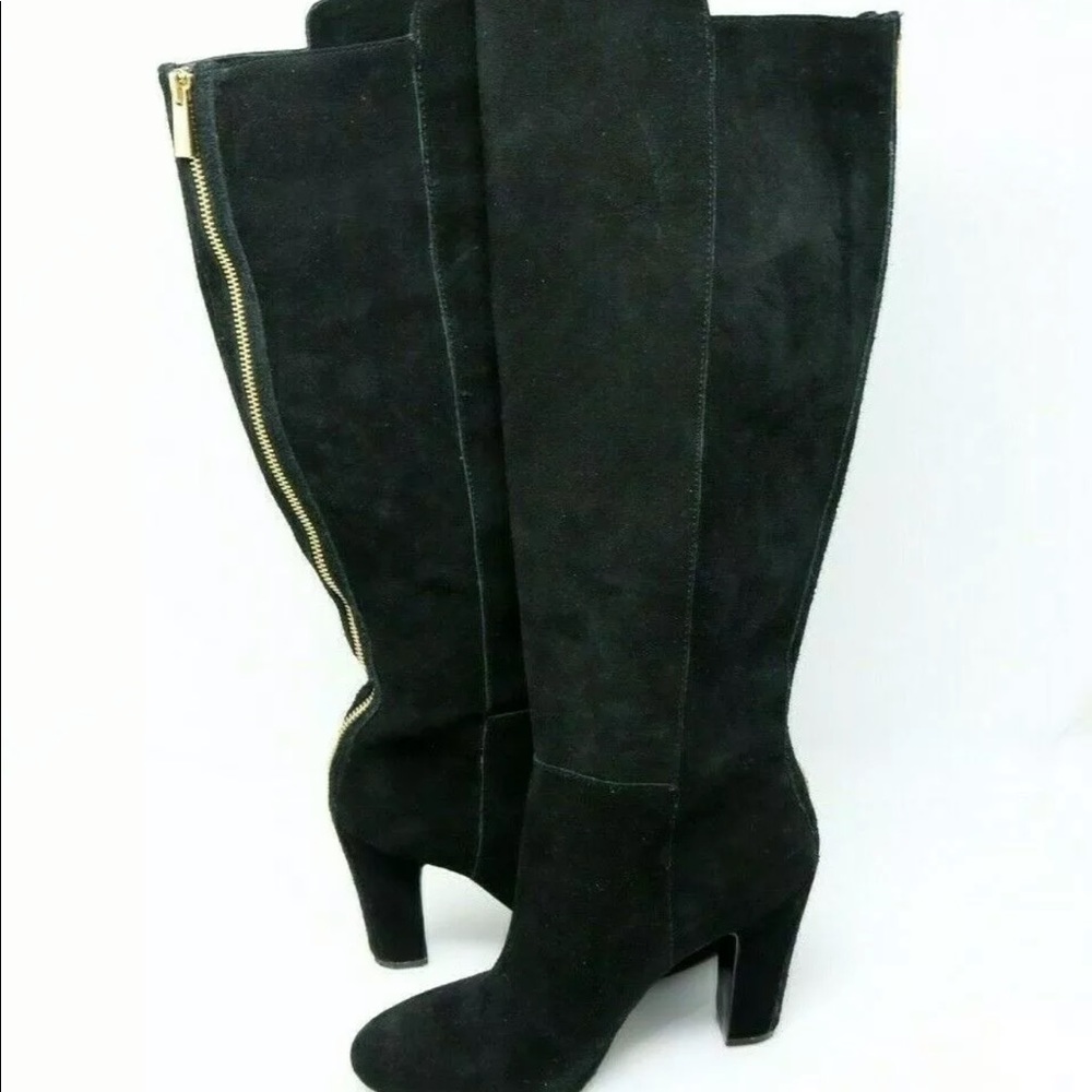 Vince Camuto Carleen Black Suede Knee High Boots